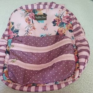 Matilda Jane Pink and Purple Floral Backpack Full Size
